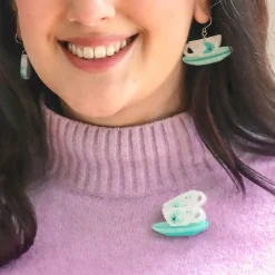 Tea And Sympathy Mini Brooch