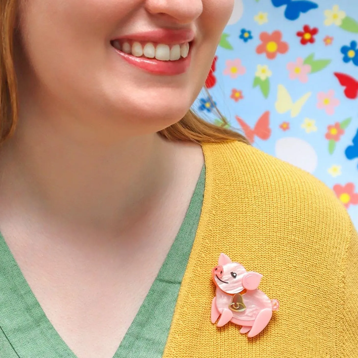 That'Ll Do Pig Brooch