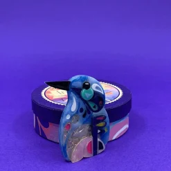 The Astute Azure Kingfsher Brooch