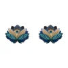 The Blue Lotus Stud Earrings