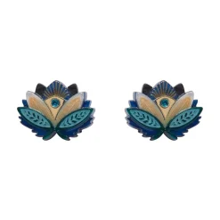 The Blue Lotus Stud Earrings