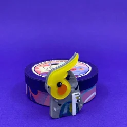 The Coy Cockatiel Brooch