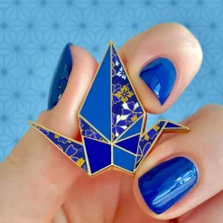 The Fortunate Crane Enamel Pin