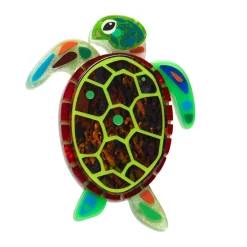 The Graceful Green Sea Turtle Brooch