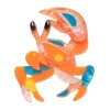 The Guarded Golden Ghost Crab Brooch