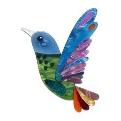 The Hardworking Hummingbird Brooch