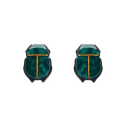 The Heart Of Egypt Scarab Stud Earrings