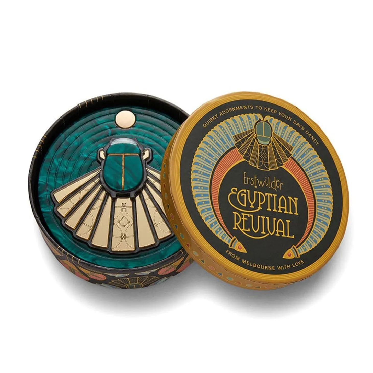 The Heart Of Egypt Scarab Mirror Compact