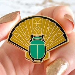 The Heart Of Egypt Scarab Enamel Pin
