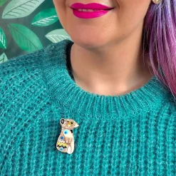 The Masterful Meerkat Mini Brooch