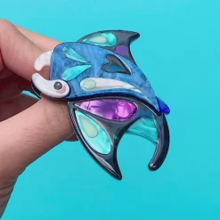 The Mercurial Manta Ray Brooch