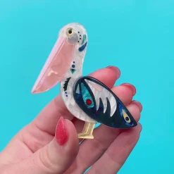 The Perceptive Pelican Brooch