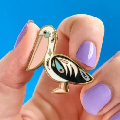 The Perceptive Pelican Enamel Pin