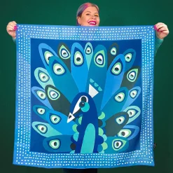 The Picturesque Peacock Square Scarf