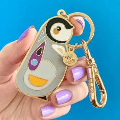 The Promising Penguin Enamel Key Ring