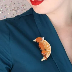 The Prowling Fox Brooch