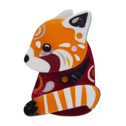 The Rakish Red Panda Brooch