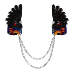 The Rare Red-Tail Cockatoo Cardigan Clips