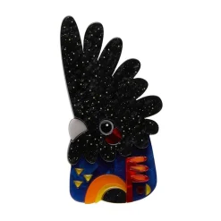 The Rare Red-Tail Cockatoo Brooch