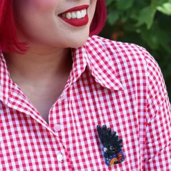 The Rare Red-Tail Cockatoo Brooch