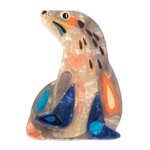 The Sage Sea Lion Brooch