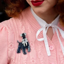 The Schnauzer And Klaus Brooch