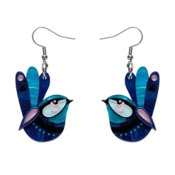 The Splendid Fairy Wren Earrings