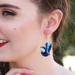The Splendid Fairy Wren Earrings