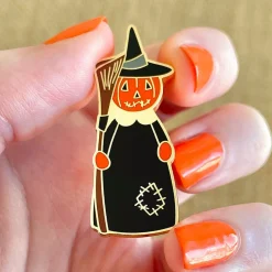 The Stitched Witch Enamel Pin