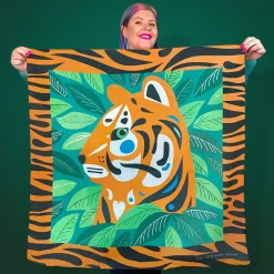 The Tranquil Tiger Square Scarf