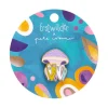 The Whimsical White Spotted Jellyfish Enamel Pin