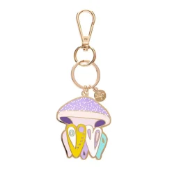 The Whimsical White Spotted Jellyfish Enamel Key Ring