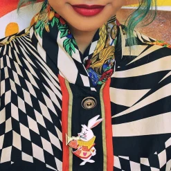 The White Rabbit Announces Brooch