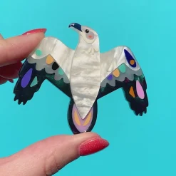 The Wily White Bellied Sea Eagle Brooch