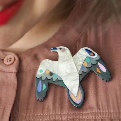 The Wily White Bellied Sea Eagle Brooch