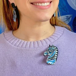 The Zealous Zebra Brooch