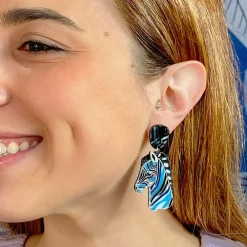 The Zealous Zebra Earrings
