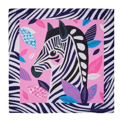 The Zealous Zebra Square Scarf