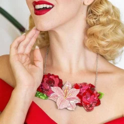 Tickled Pink Flower Necklace (Large)