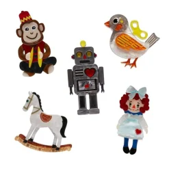 Toy Minis Brooch Set - 5 Pack