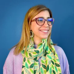 Tranquil Leaves Large Neck Scarf