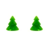 Tree Ripple Stud Earrings - Green