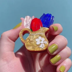 Trio Of Tulips Brooch
