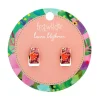 Turn A New Leaf Enamel Huggie Earrings