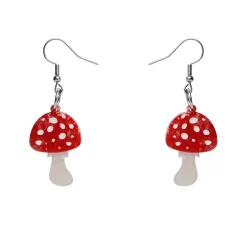 Twinning Toadstools Drop Earrings