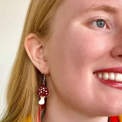 Twinning Toadstools Drop Earrings