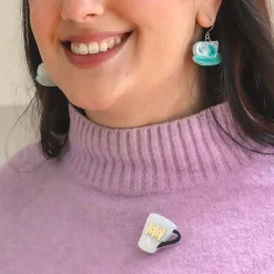 Wake Up And Smell The Coffee Mini Brooch