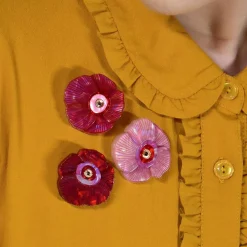 Wild Rose Bouquet Brooch Set