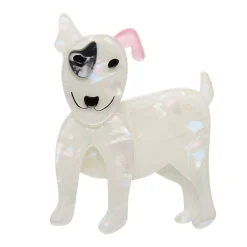 Willie The White Dog Brooch