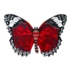 Wings Laced In Red Brooch